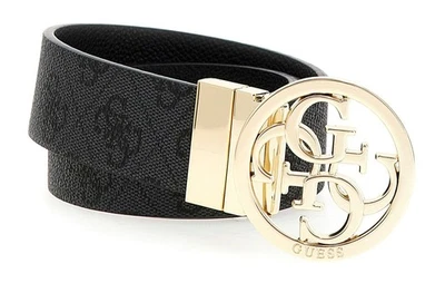 GUESS Noelle Nolana Belt W95 Gürtel Coal Logo dunkelgrau schwarz Neu - Bild 1 von 2