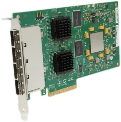 LSI SAS31601E 4x SFF8088 3Gb/s Host Bus Adapter PCIe x8 FP | L3-01143-03H - Bild 1 von 4