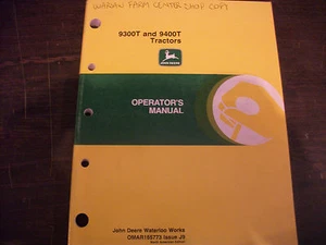 JOHN DEERE 9300T 9400T TRACTOR OPERATORS MANUAL OMAR165773 - Picture 1 of 8