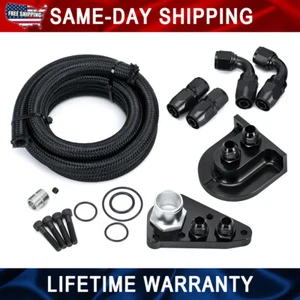 For 91-12 Ford V8 4.6/5.4 Aluminum Oil Filter Relocation Kit With Adapter Hose - Picture 1 of 17