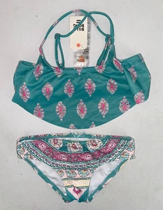 Billabong Girls Flutter 2 Piece Bikini Set Multicolor Size 7 - Picture 1 of 3