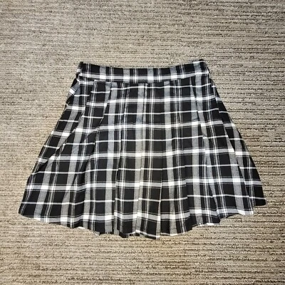 Hollister Size S Girls Skirt  Ultra High Rise Zip Plaid Black - Image 1 of 4