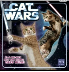 Cat Wars: In A Galaxy Not Far Away Katzenregel 2024 Kalender 16 Monate - Bild 1 von 12