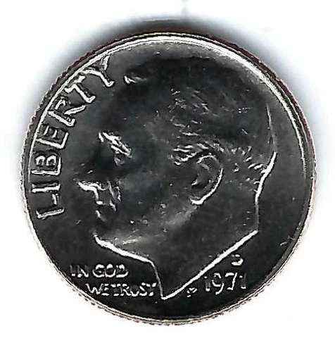 1971-D Denver Brilliant Uncirculated  Roosevelt Dime! Cover