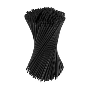 Black Stirrer Straws Disposable Coffee & Cocktail Sticks BPA-Free, Eco-Friendly - Picture 1 of 7