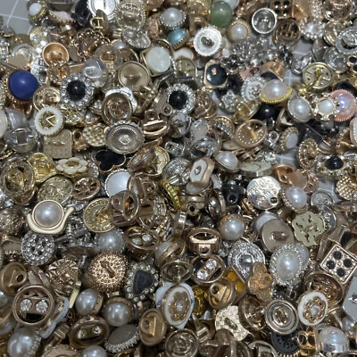 Vintage Metal Composite Buttons 50x for Jewelry Making or Sewing Read Descripton - Image 1 of 4