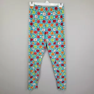 Leggings alla caviglia in poliestere spandex stampa mele e cuore taglie forti OS adatti a tutti - Foto 1 di 7