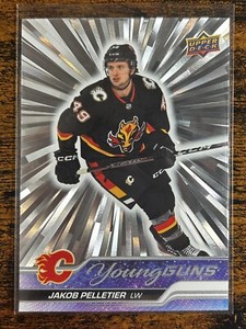 JAKOB PELLETIER 2023-24 UPPER DECK YOUNG GUNS OUTBURST SILVER RC #208 FLAMES