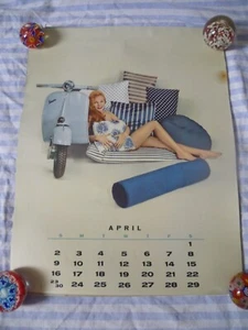 Original Vespa Calendar Page 1961 Piaggio - April 1961 - Picture 1 of 1