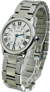 Discount Cartier Ronde Solo W6701004 2933 SM Silver Womens Excellent A3363 - Picture 1 of 12