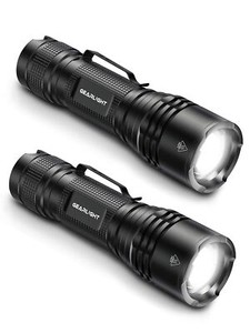 GearLight TAC LED Flashlight Pack - 2 Super Bright, Compact Tactical Flashlig...