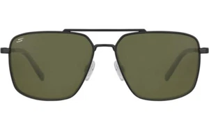SERENGETI SUNGLASSES  AITKIN MATTE BLACK 554002  SATURN POLARIZED  555 ITALY - Picture 1 of 3