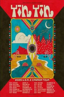 Yin Yin Band Tour USA and Canada 2025 Poster - Wall Decor, No Frame - Image 1 of 4