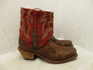 Botas de Vaquero Twisted X Rojas y Marrón Plegables al Tobillo para Mujer Talla 6.5 B - Imagen 1 de 14