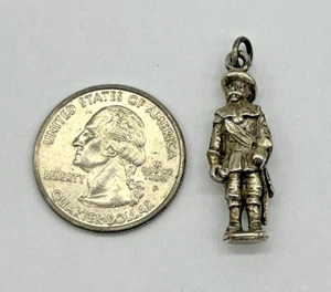 Vintage Sterling Silver Charm London Tower Military Guard British French - Picture 1 of 6