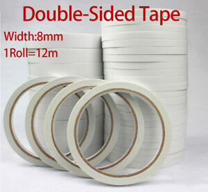 8mm Wide Double-Sided Tape Applicable to Office And Home Adhesion Good 1Roll=12m