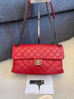 Chanel Classic Doble Solapa Bolso Caviar Rojo Foto 1 de 4