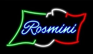 Bandiera Italiana Rosmini Insegna al Neon 20""x16"" Lampada Luce Vetro Collezione Opere d'Arte Z900 - Foto 1 di 1