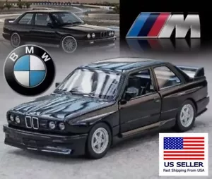 BMW E30 M3 1986-1991 COCHE NUEVO NEGRO ~1/36 MODELO DIECAST ALEACIÓN VEHÍCULO REGALO - Imagen 1 de 18