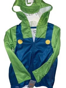GIACCA RAGAZZO NINTENDO LUIGI CON CAPPUCCIO - JUMPING BEANS - TAGLIA 6 - NUOVA CON ETICHETTE Dress Up - Foto 1 di 3