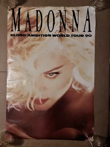 Póster vintage de Madonna Blonde Ambition Tour 1990 icono de leyenda de la música pop - Imagen 1 de 5