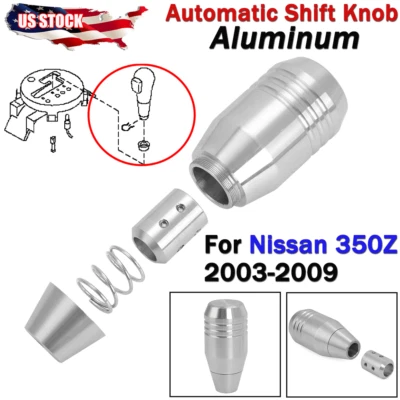 Pomo de cambio automático (automático) de aluminio para Nissan 350Z 2003-09 2004 2005 2006 2007 Foto 1 de 4