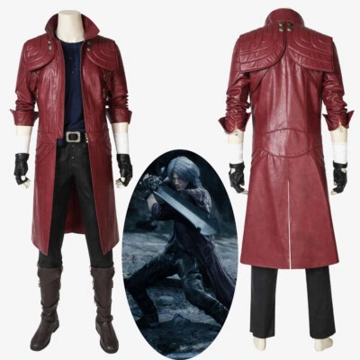 Traje Dante Cosplay Disfraz Abrigo Zapatos Conjunto Nuevo Devil May Cry V DMC 5 Foto 1 de 4