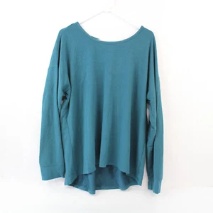 Danskin Now Women's Teal Pullover Top XXL 20 Long Sleeve Criss Cross Back - Picture 1 of 5
