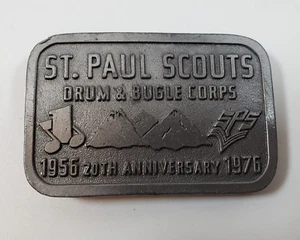 Vintage 20th Anniversary St. Paul Scouts Drum & Bugle Corps 1956-1976 Gürtelschnalle - Bild 1 von 7