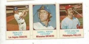 1975 Hostess Baseball Panel Cey-Porter-Carlton (#61-63) (see scan)