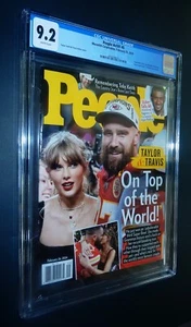 TAYLOR SWIFT & TRAVIS KELCE CGC 9.2 People Magazine Joe Manganiello POP - Picture 1 of 3