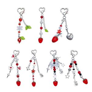 Fashion Strawberry Tassels Charm Pendant Decoration for Key Bag Purse