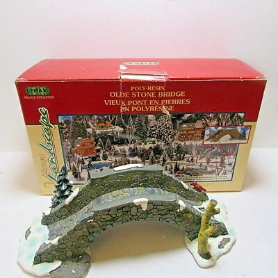 Lemax Village Collection 2000 Antiguo Puente de Piedra Caja Original Pueblo Paisaje  Foto 1 de 4
