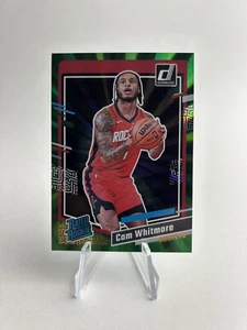 2023-24 Cam Whitmore Panini Donruss Green Holo Laser Rated Rookie #211 Rockets - Picture 1 of 2