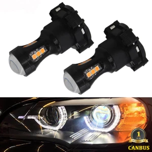 2X Error Free White 18-SMD PY24W LED Front Signal Light Bulbs For Audi BMW Benz - Picture 1 of 6