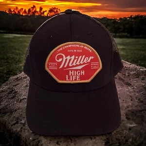 Miller High Life IPA Beer Snapback Mesh Trucker Hat Cap Vintage Style NEW - Picture 1 of 12