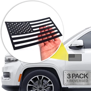 Premium American Flag Magnets for Trucks and Cars (3 Pack) + Bonus Reverse Flag - Picture 1 of 12