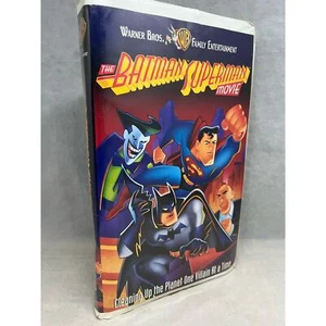 The Batman Superman Movie Cleaning up The Planet One Villain at a Time VHS - Picture 1 of 4