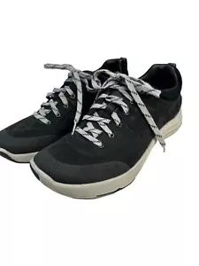 Clarks Black Leather Tennis Shoes Rock Wave Walk Tennis Shoes Size 7.5 Womens - Picture 1 of 10