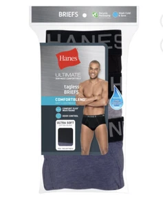 Hanes Ultimate ~ 4-Pair Mens Briefs Underwear Cotton Blend Multicolor Big ~ 2X - Picture 1 of 3