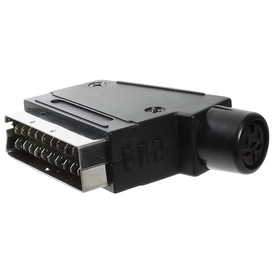 Scart DIN Adapter Scart-Stecker zu 6 polig DIN Kupplung mit Umschalter In/Out - Bild 1 von 4