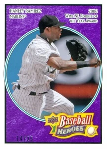 2008 UPPER DECK BASEBALL HEROES #68 HANLEY RAMIREZ - VIOLA PARALLELO SP/UD #/25 - Foto 1 di 4
