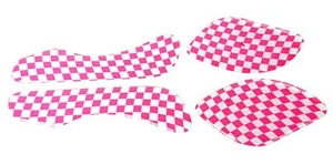 Uni Domed Seat Decal Pads for BMX MINI seat PINK CHECKER - Picture 1 of 1