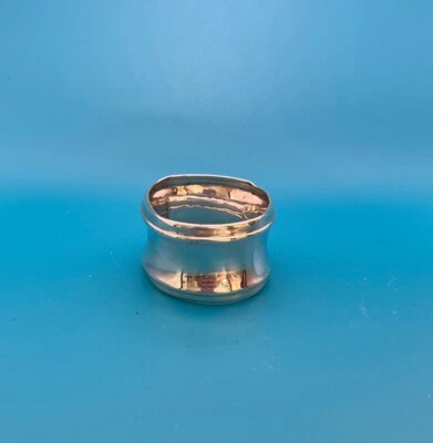 Antiguo anillo servilletero de plata Birmingham 1916 sin monograma 1 3/4" diámetro Foto 1 de 4