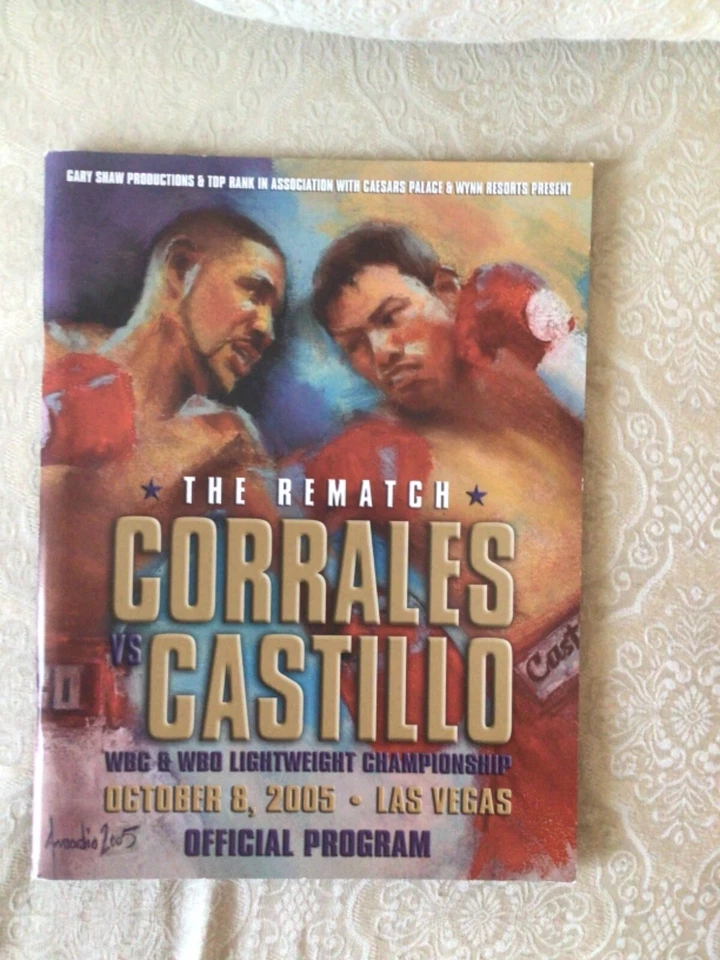 The Rematch CORRALES vs CASTILLO October 8, 2005 Official Program BOXING - Image 1 of 3