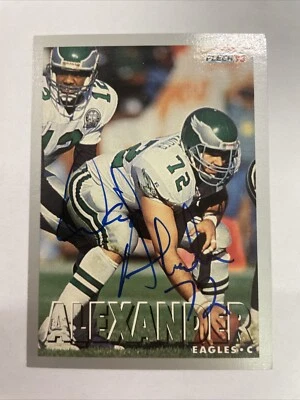 1993 Fleer David Alexander Autographed Card #272 Philadelphia Eagle A-670 - Image 1 of 2