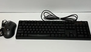 Tt Poseidon Illuminated Blue LED Mechanical Gaming USB PC Keyboard W/Mouse - Picture 1 of 3