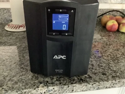 APC Smart-UPS C1000 SMC1000C 1000VA 600W Tower UPS w/ Battery Cable No Batteries - Image 1 of 4