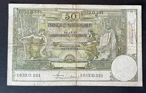 Belgique - Rare et Joli Billet de 50 Francs du 18-12-1925 Vert - Rare - Picture 1 of 2
