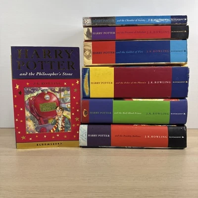 Harry Potter Book Set 1-7 J.K Rowling Bloomsbury (Includes First Editions) 3xHC - Image 1 of 4